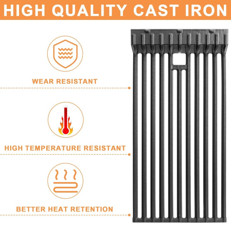PETKAO Grill Grates for Broilmaster Grill Parts, Broilmaster P3, G3, S3, U3, D3, Broilmaster G-3 (Single Post), G-3 (Twin Post), G-3 EXPL, G-3 EXPN, G-3 TXPL, G-3 TXPN, Thermos 56036T, Matte Enamel Cast Iron - Image 5